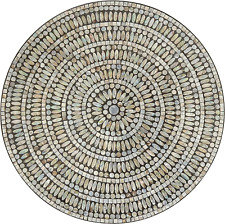 Deco 79 Mother of Pearl Plate Handmade Mosaic Wall Decor, 27