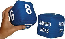 Pair of Soft and Durable Canvas Fitness Dice (1 with Numbers, 1 with Exercises) picture