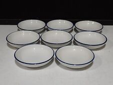 SET OF 8- Vintage American Airlines Blue and White Butter Pats Dish Plate Japan picture
