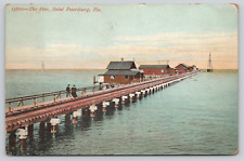 Postcard St. Petersburg, The Pier, 1910, Antique A734 picture