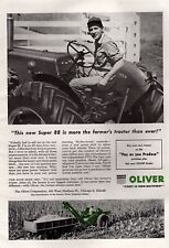 1957 Oliver Super 88 Tractor Original Color Print Ad  picture