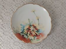 Antique Handpainted Plate E W Donath Yellow Flowers picture