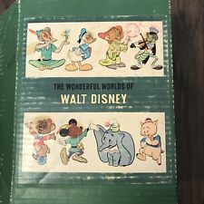 Walt Disney 4 Book Set In Original Box 1965 Gold Press Illustrated picture