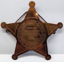 1924 - 25 Vintage American Anti Auto Thief Assn Star Hanging Badge Kansas? RARE picture