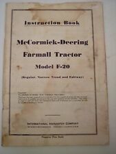 International Harvester , McCormack-Deering Far all Tractor Mod. F-20 own man. picture