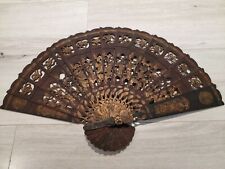 Chinese antique/vintage wooden fan. Rare and beautiful. picture
