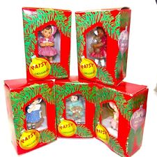 Vintage Lot of 5 Effanbee PATSY DOLL Christmas Ornaments 1995-96 NEVER OPENED picture