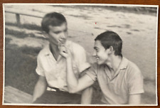 Affectionate gentle man strokes guy's face beautiful guys gay int Vintage photo picture