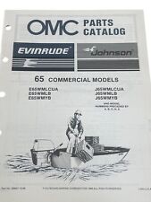 Vintage 1986 OMC Johnson Evinrude Parts Catalog 65 Commercial Models ￼Nautical picture