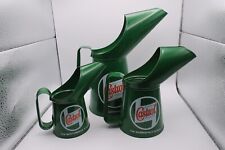 Garage Castrol Classic Oil Jugs Set of 3 Tin Oil Pourer Pouring Cans Replica picture