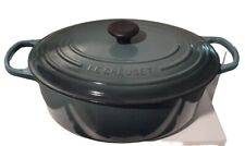 Le Creuset Classic #35 9.5 Quart Oval Dutch Oven Blue Made in France picture