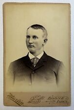 Martin Company Boone, Iowa Antique Black & White Photo, Young Man in Fancy Suit picture