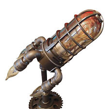 Vintage Steampunk Rocket Table Lamp Flame Night Light for Bar Store Desk Deco~US picture