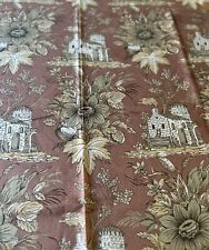 Vintage Lee Jofa McMillen Collection Alain Toile Fabric 3 Yards Cinnamon Toile picture