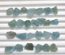 Fabulous Blue Aquamarine Rough 26 Pcs 8-13 mm Size Loose Gemstone For Jewelry picture