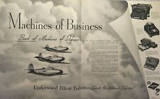 Underwood Elliott Fisher Business Machines Power Defense Vintage Print Ad 1941 picture
