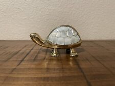 Vintage Brass & Mother of Pearl Turtle Made in India Sticker *Beautiful* picture