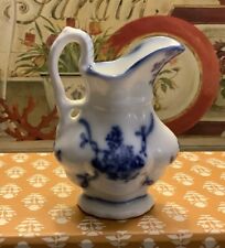 Miniature Blue & White Floral Pitcher~2 5/8”H~Detailed~Porcelain~FREE SHIPPING~ picture