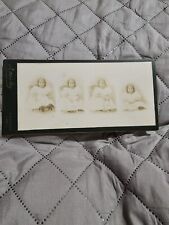 Antique Cabinet Card Little Girl 4 Poses Dress Indiana Dress Image picture