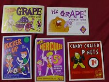 Lot of 5 NOS Gumball Machine Header cards picture