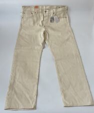 LEVIS 501 WHITE OAK Jeans Cone Denim Off White 40 X 32 NEW Button Fly Shrink Fit picture