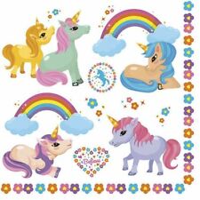 Two Individual Decoupage Paper Luncheon Napkins Unicorn Rainbow Kids New picture