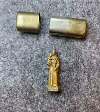 Antique tiny religious statue Saint Antonius pocket shrine Germany picture