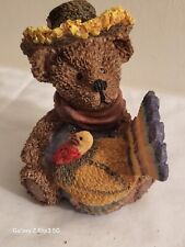 K'S collection Thanksgiviing Country Bear and Turkey Figurine 4.5” . picture