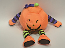 Stuffins Vintage Halloween Jack O Lantern Pumpkin Colorful Plush - 1993 picture