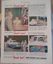 1949 Ford Trucks Howard Johnson Smart Move Vintage Print Ad picture