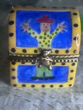 Limoges France  Peint Main Porcelain Trinket Box • Toy Box. W/O train set picture