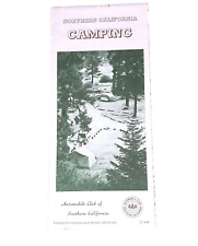 Vintage 1984 Northern California Camping Map AAA Automobile Club Southern CA picture