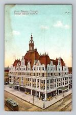 Chicago IL-Illinois, Bush Temple, Antique Vintage Souvenir Postcard picture