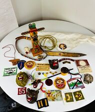 1950s 1960s Plaster, pins, patches, carvings, Neckerchiefe book Boy Scout BSA MN picture