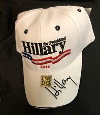 HILLARY PRESIDENT CLINTON CAMPAIGN HAT WHITE RED BLUE SIGNATURE DEMOCRAT New picture