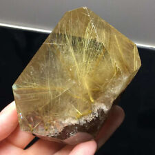 233g Natural Rutilated Gold Quartz Freeform Crystal Energy Reiki Decor Gift picture
