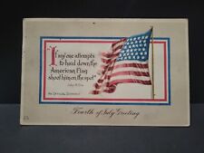 Rare 1915 John Dix Quote 4th of July Postcard Patriotic American History picture
