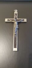 Cruz antique de metal de Jesus talla antigua picture