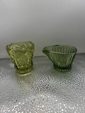 Two Vintage Green Glass Items picture