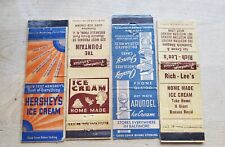 LOT OF FOUR ICE CREAM RELATED MATCHBOOK COVERS: F+ picture