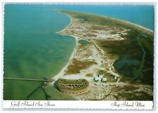 c1920 Aerial View Gulf Island Sea Shore Ship Island Mississippi Vintage Postcard picture