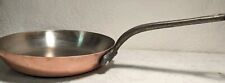 Vintage French 2+mm Copper Saute Fry Pan Stainless Steel Lining 9.75 High Handle picture