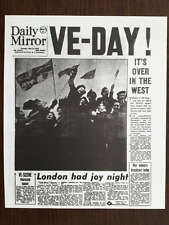 SMALL POSTER/NEWSPAPER PAGE(8.5”x 7”) 1945 VE-DAY , LONDON HAD JOY NIGHT picture