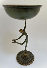 VTG Moshe Klein/Maurice Ascalon Verdigris Dancer Sculpture & Bowl for Pal-Bell picture