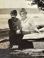 V12 Photograph Weird Double Exposure Odd Large And Small Woman 1910-20's  picture