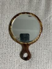 Antique Faux Tortoise Shell Vanity Hand Mirror  picture