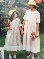 1995 McCalls P221  Vintage Sewing Pattern Childerns Girls Dress Size 2 3 4 5 6 picture