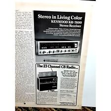 1976 Kenwood Receiver and CB Radio Original Ad Vintage picture