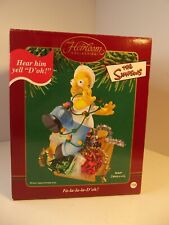 Vintage Carlton 2003 Simpsons Matt Groening Homer Christmas Ornament w Sound picture