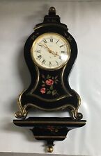 Antique GUBELIN Swiss Floral Design 8 Day Wall Clock with Shelf picture